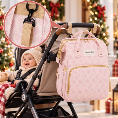 BabySnug™ MomShell Diaper Backpack & Baby Station